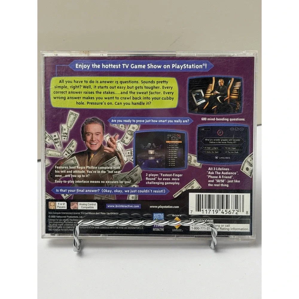 Who Wants to Be a Millionaire: 2nd Edition (PlayStation 1 PS1) Black Label CIB